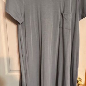 LuLaRoe Women's Gray Short Sleeve Carly Dress
